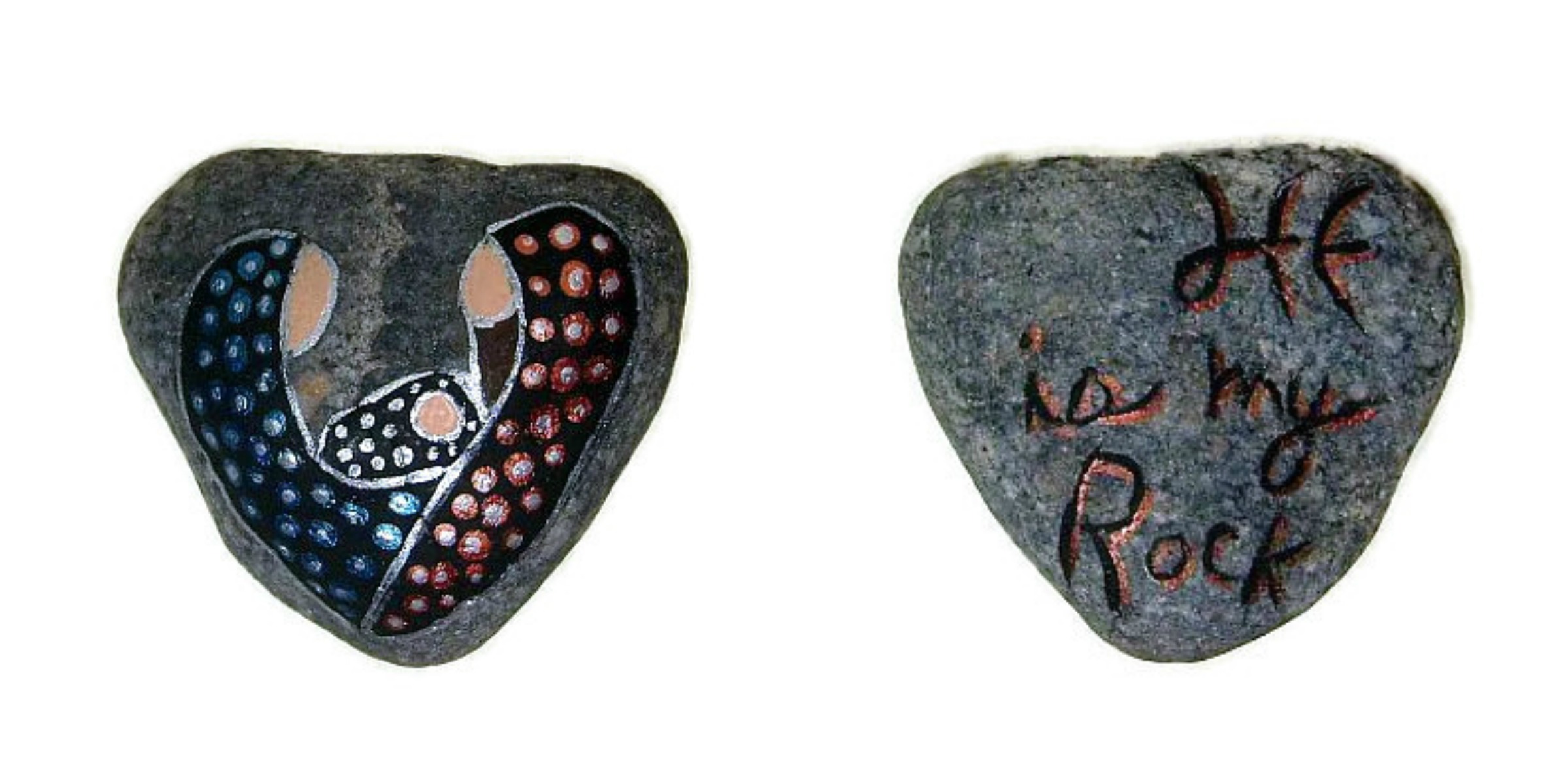 Reversible Pocket Nativity Painted Stone